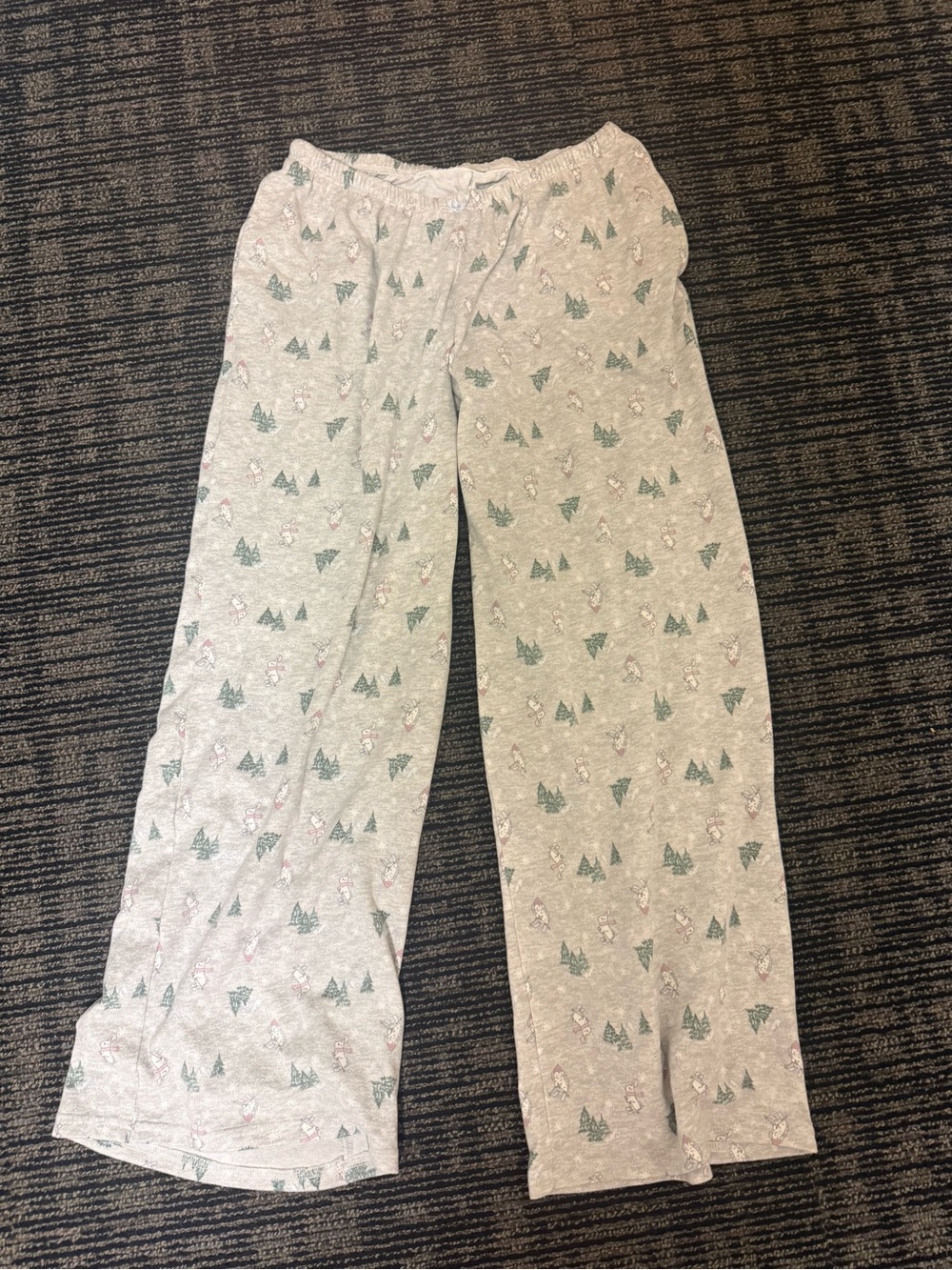 Light Gray Printed Pajama Pants